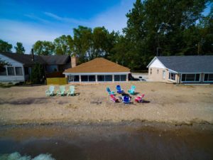 Private beach on Lake Erie